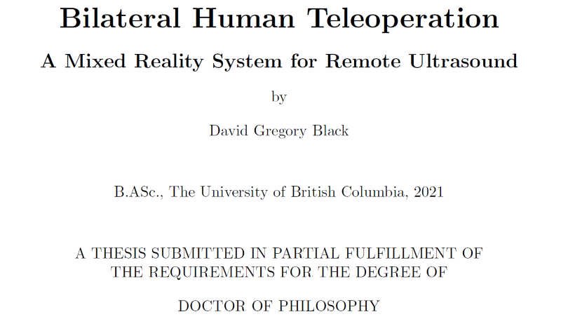 Human Teleoperation Mixed Reality system